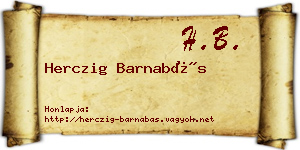 Herczig Barnabás névjegykártya